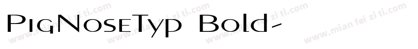 PigNoseTyp Bold字体转换